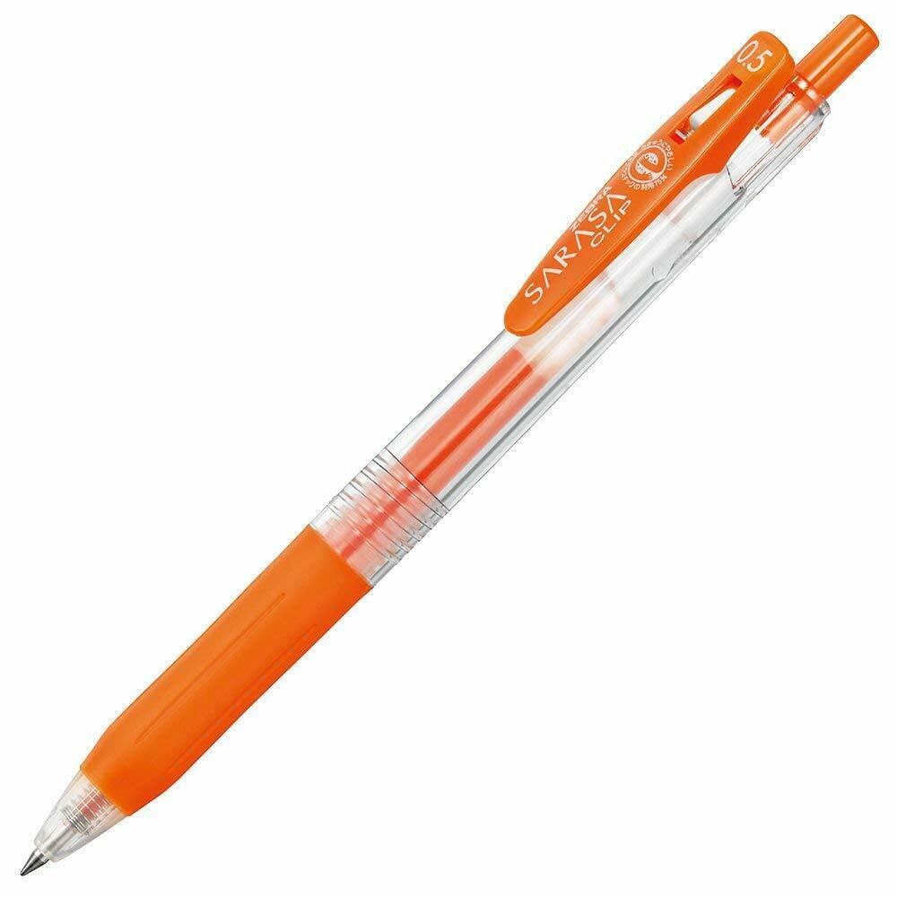 Zebra SARASA Clip Ballpoint Gel ink pen 0.5mm Orange – Manga Arts and ...